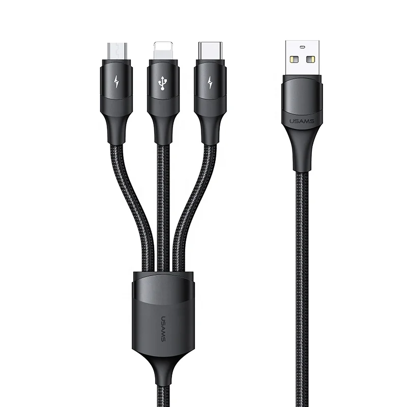  Лидер продаж USB-кабель USAMS 3 в 1 2 м кабель для быстрой зарядки типа C другие аксессуары мобильных