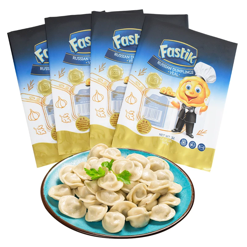 Customized Free Samples Frozen Meat Dumpling Bags Plastic Packaging For Frozen Foods