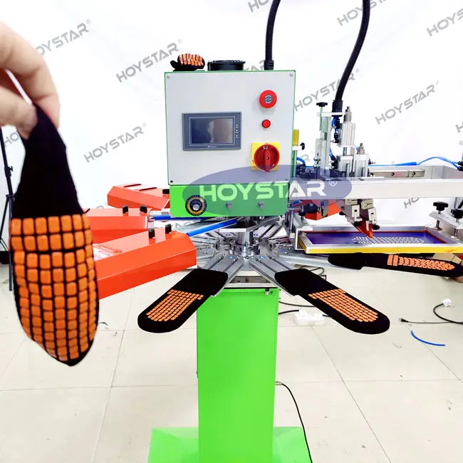 rotary socks printing machine non slip silicon dotting machine