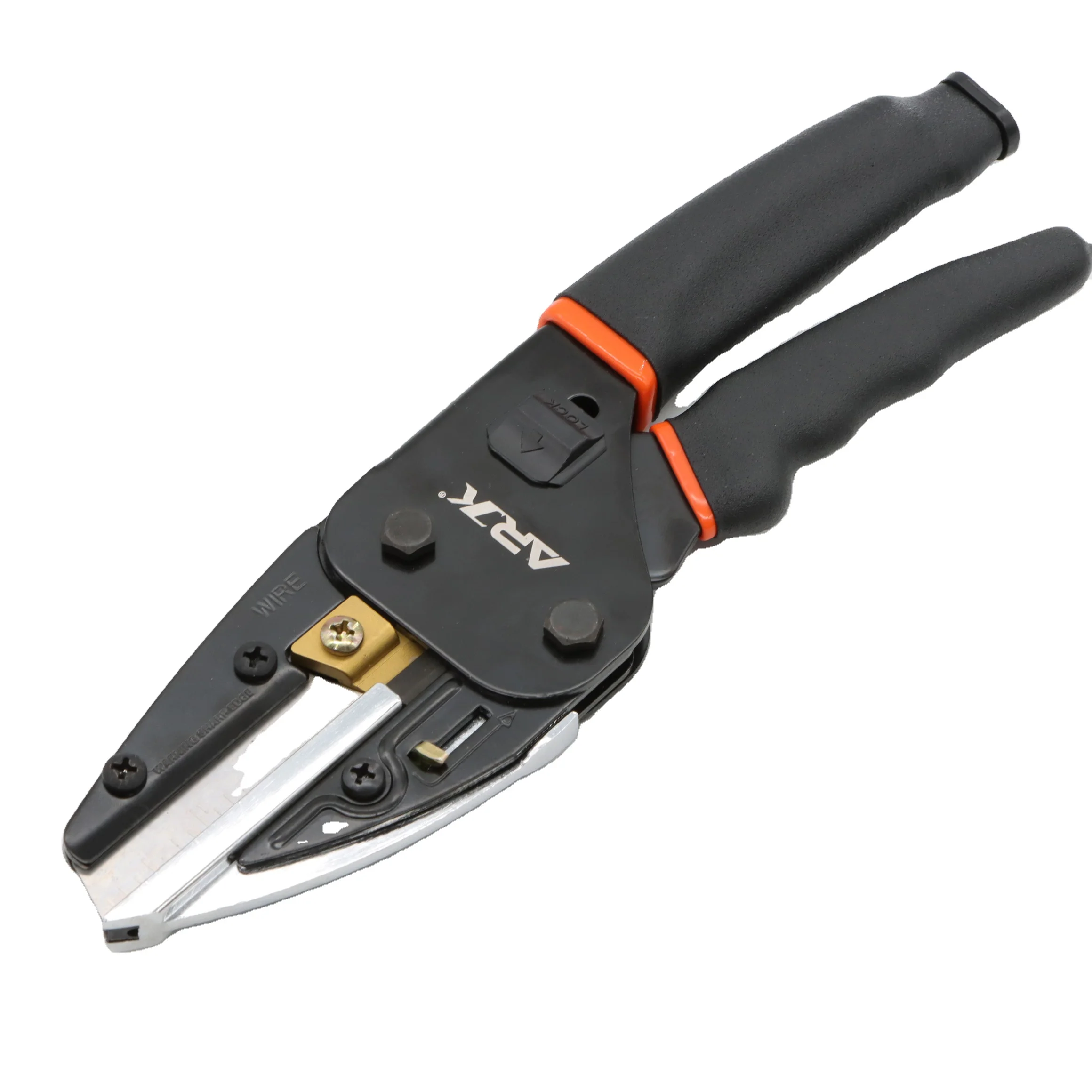 Non slip handle heavy duty 3 in 1 safety lock pipe wood wire garden cutting tool pruning shears scissors multipurpose cutter