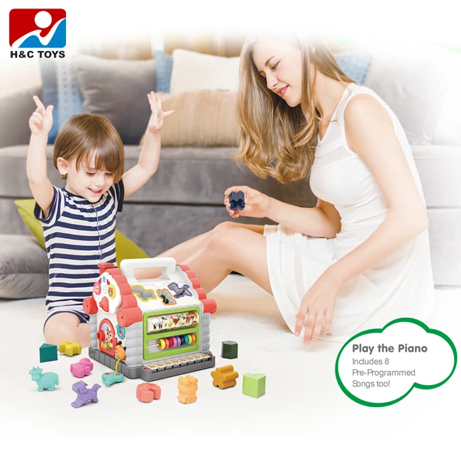 Huile toys wholesale learning toy funny abacus and blocks children toy house HC107766