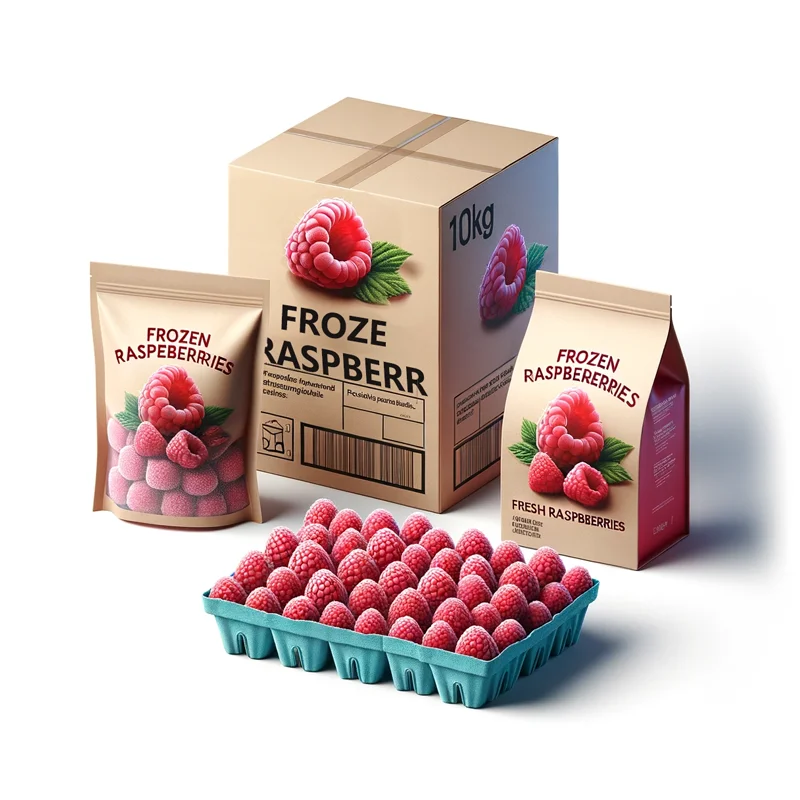 Hot Selling IQF Frozen Raspberry Whole Fruits Peak Ripeness Freshly Picked Good Price Bulk Packaging Similar to Durian Type