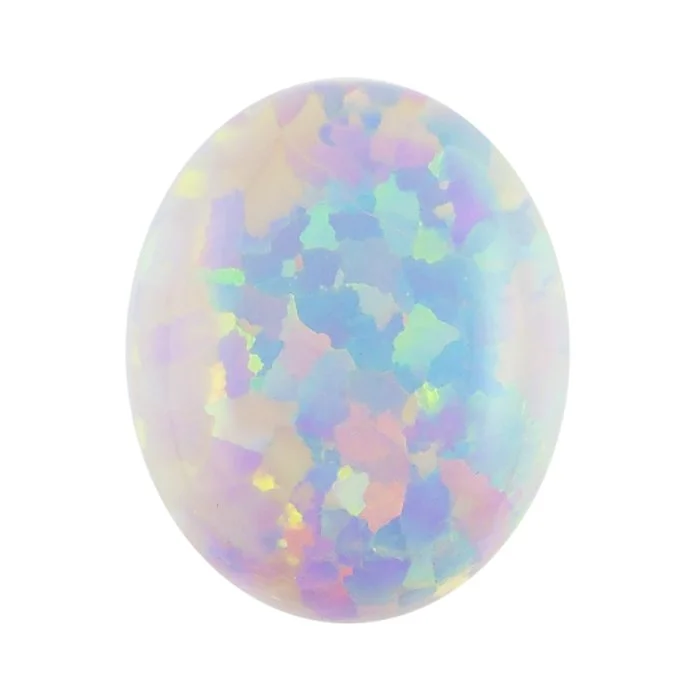 Hot Sale Oval Shape Cabochon Wholesale Lab Created Opal Oval High Grade Quality Ethiopian Fire Opal Cabochon Loose Gemstone Heat