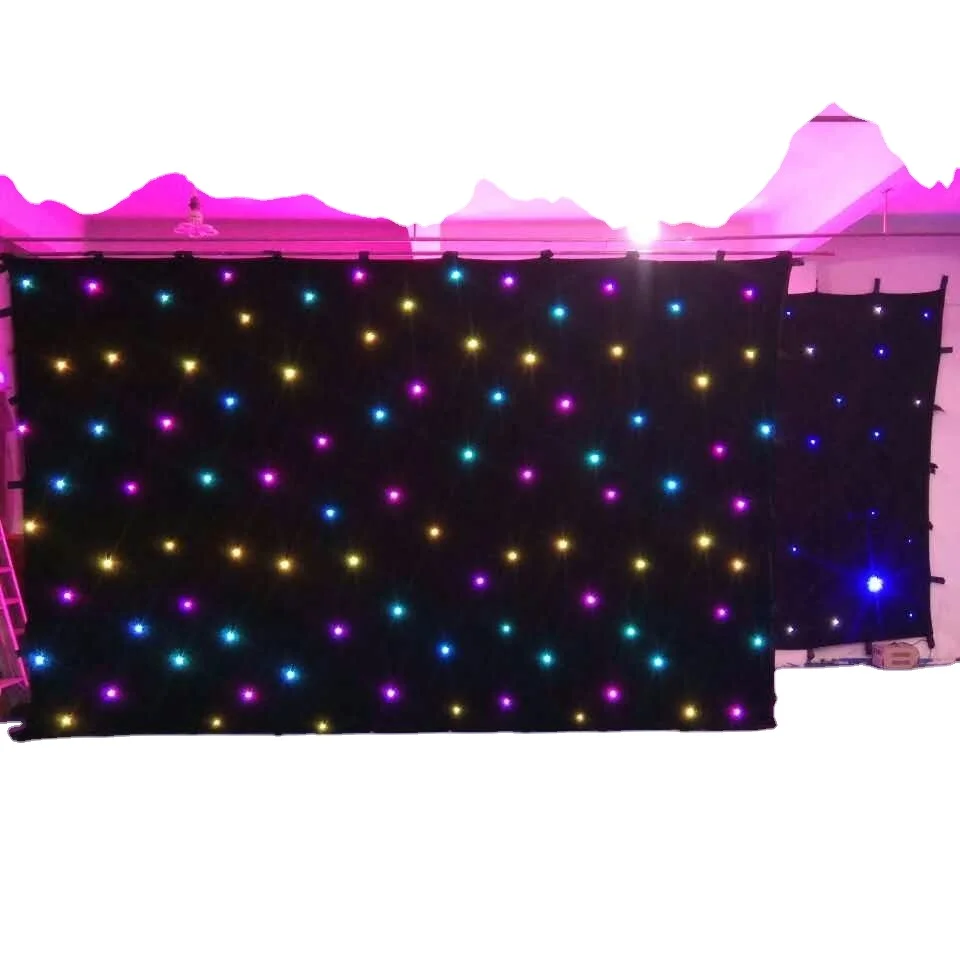 Promotions Star Moon Curtain Garland String Light LED Window Multi Color Curtain String Light