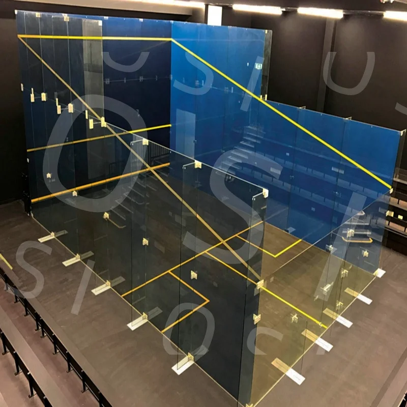 OSI High Quality Full Tempered Toughened Safety Building Glass for Squash Tennis Panoramic Padel Court Wall Price