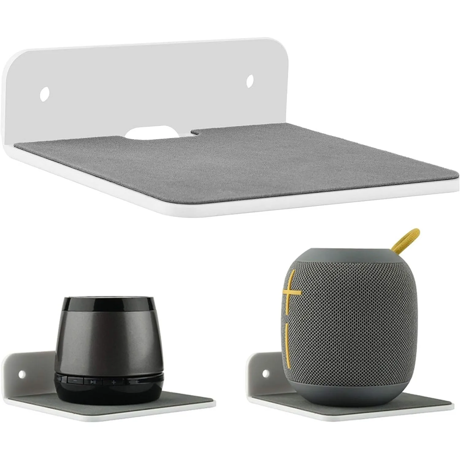 Acrylic Floating Wall Shelves Easily Expand Wall Space Small Display Shelf for Webcam,Speaker,Cell Phone,Mesh Router