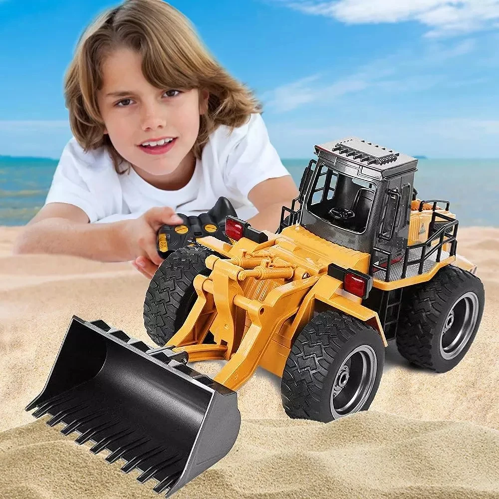 HUINA 1520 Rc Car Excavator Truck 2.4G Radio Controlled Bulldozer Dumper Model Engineering Car Toys For Boys