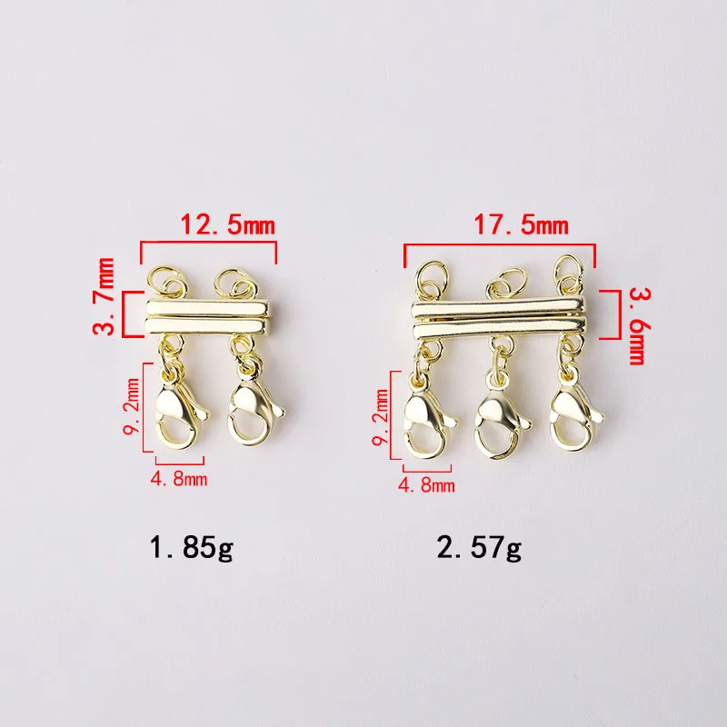 Magnetic Layered Necklace Copper Connector Multi Strands Clasps For Necklace Jewelry Making