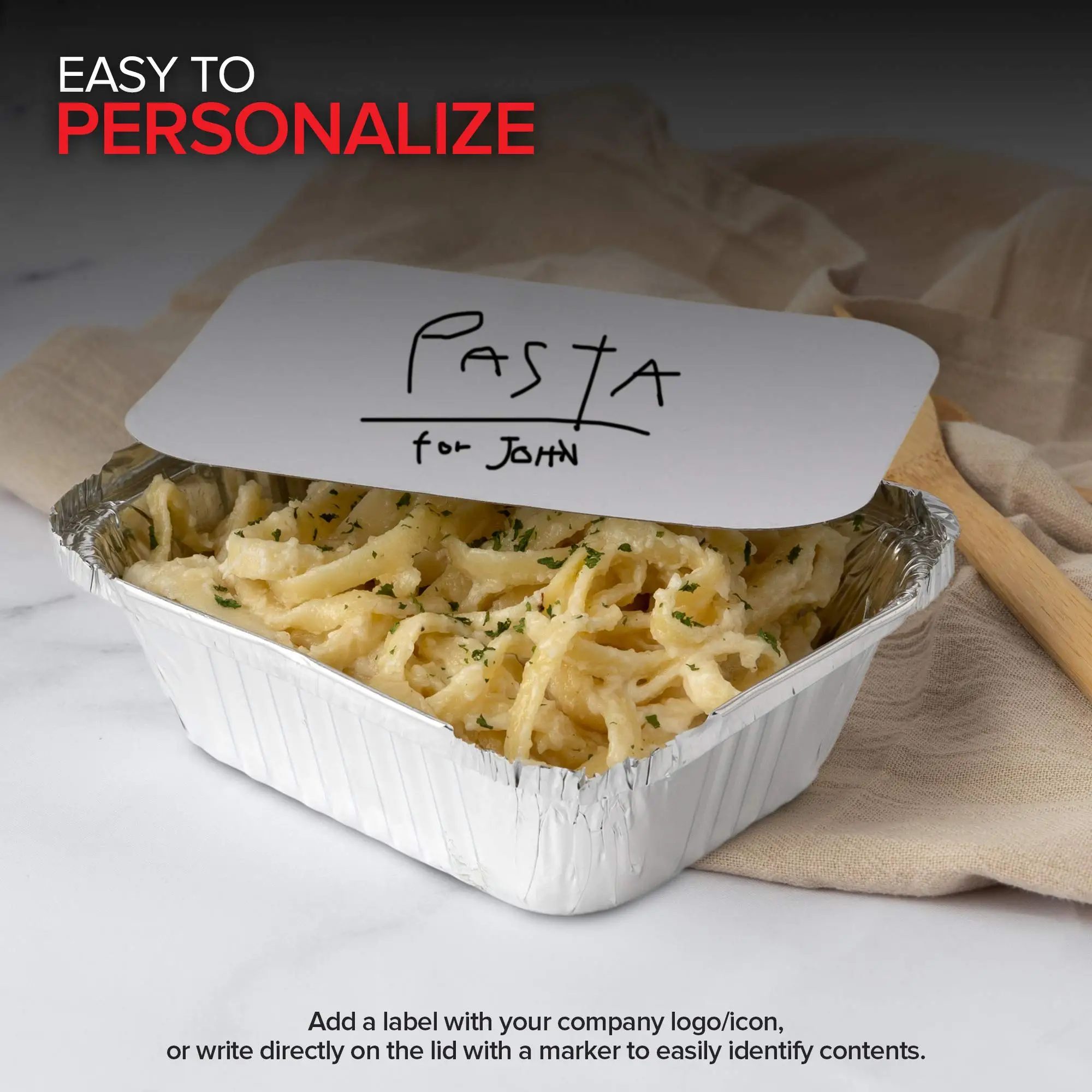 IKITCHEN Aluminum Pans Container with Lids Disposable Tin Foil Pans for Baking Meal Prep Takeout Aluminum Foil Containers