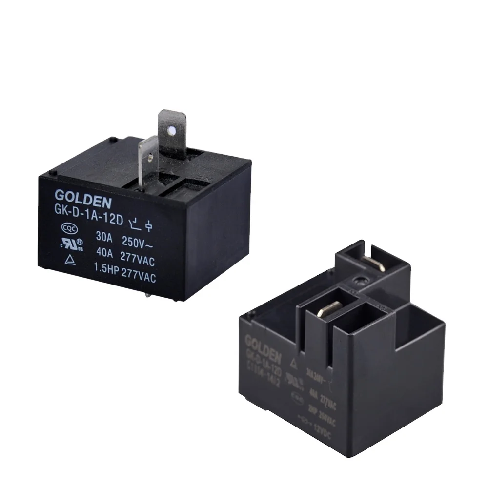 Золотой реле GK-D-1A-12D PCB плата управления 30A 40A AC DC SPNO 12VDC стиль штекера быстрая установка крест songchuan