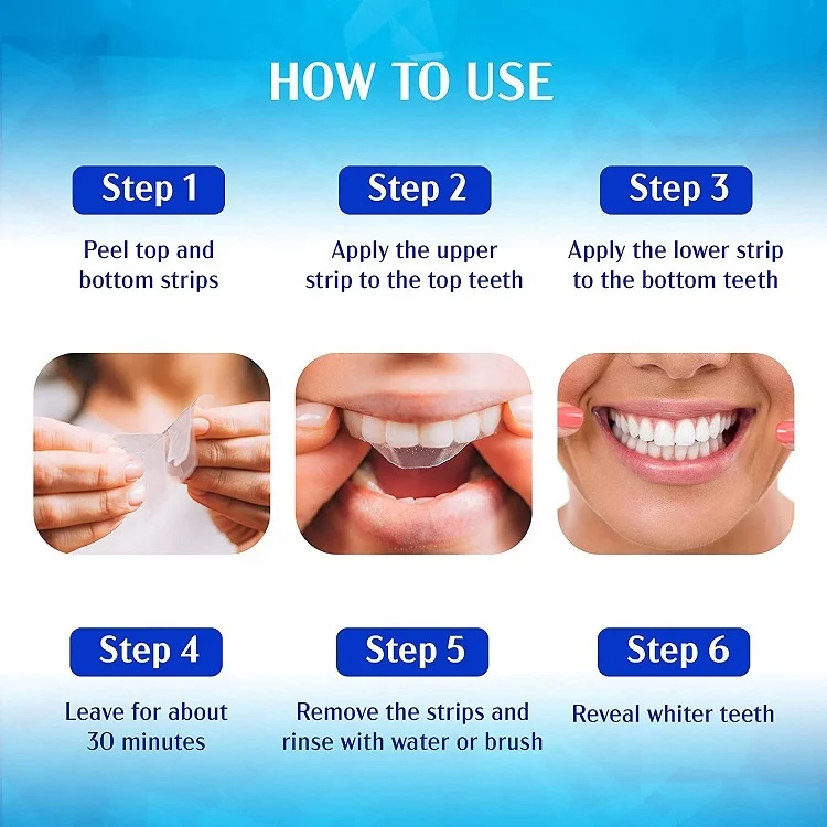 Hot Selling 5D Gel Teeth Whitening Strips White Tooth Dental kit Oral Hygiene Care Strip
