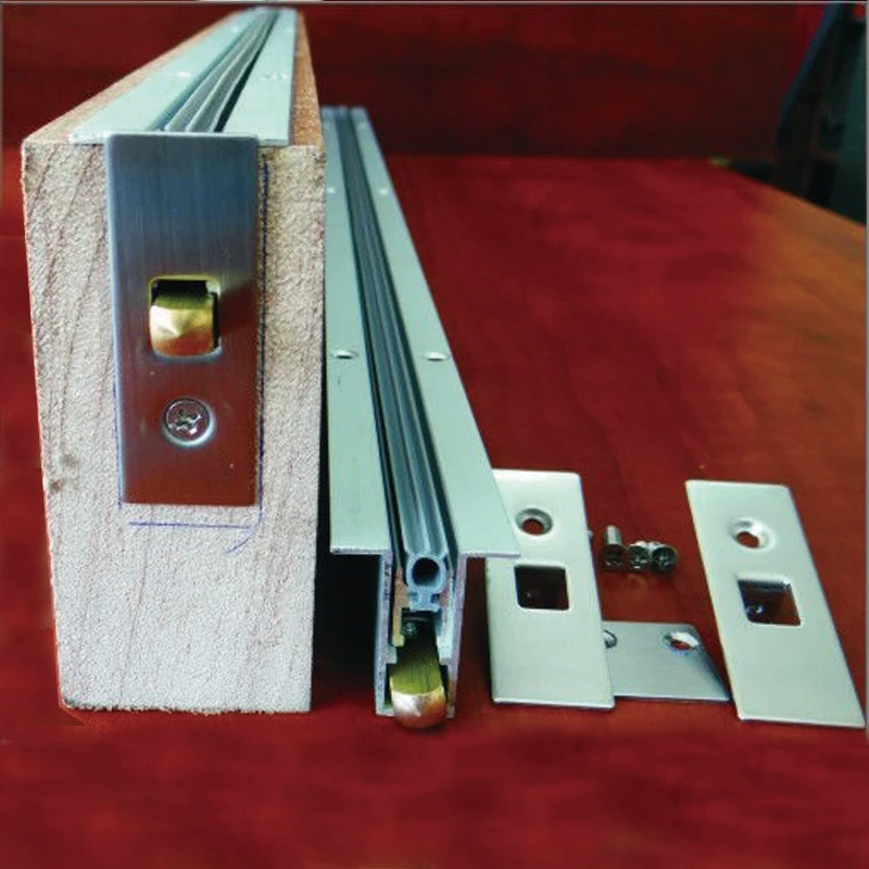 Factory Price Automatic Door Bottom Seal Width 14mm * Height 34mm  Aluminium  Acoustic Door Bottom Drop Seals for Wooden Doors