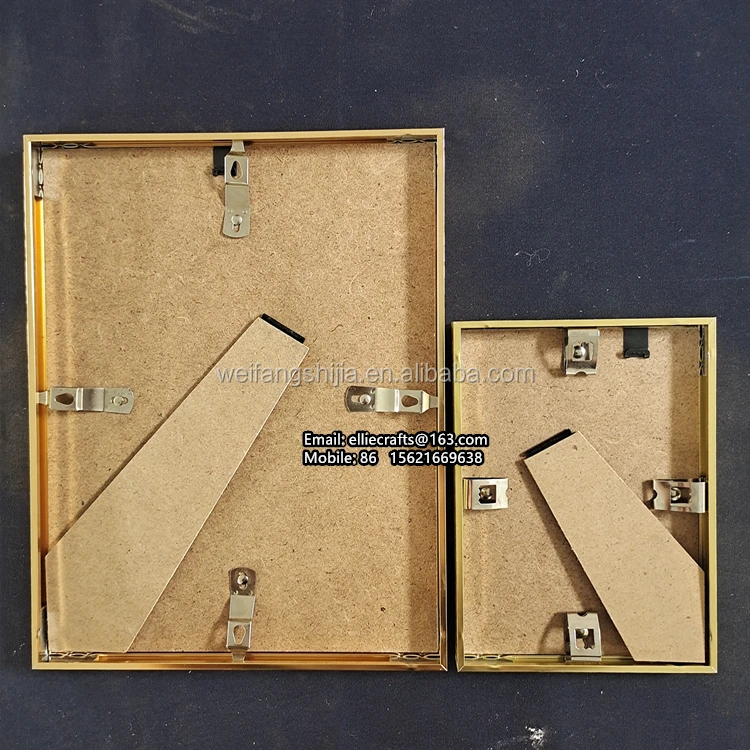 factory wholesale all size metal aluminum photo picture frame with passepartout and plastic glass wall art poster frame