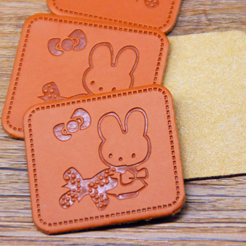 Custom leather Label Embossed Logo Printing Logo Genuine leather Labels patch Tag For JEANS