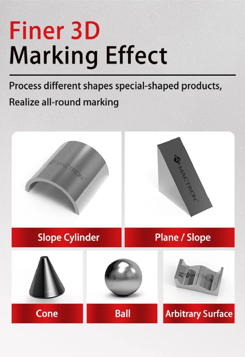 Multifunctional Mini Curved Surface 3D Fiber Laser Marking Machine Price