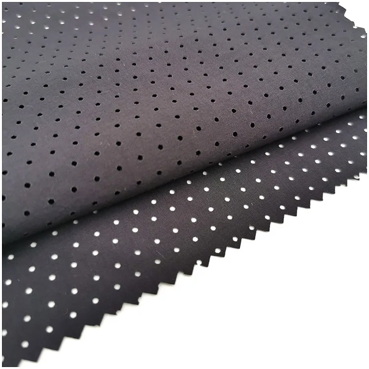Punch Hole 4 Way Stretch Fabric Nylon Spandex Fabric for Garment