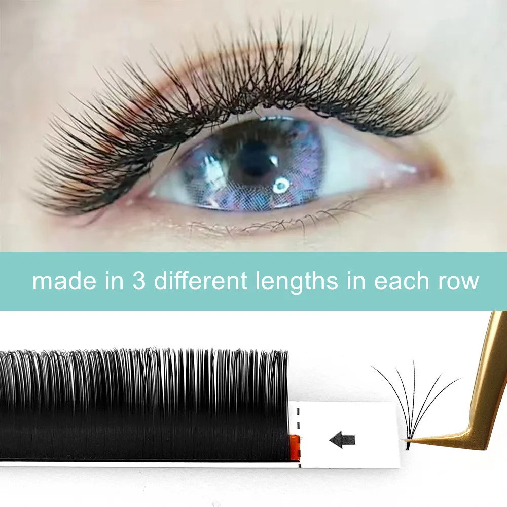 0.05 0.07 Camellia Lash Extension Matte Black Full Natural Easy Fan Mega Volume Eyelash Extensions