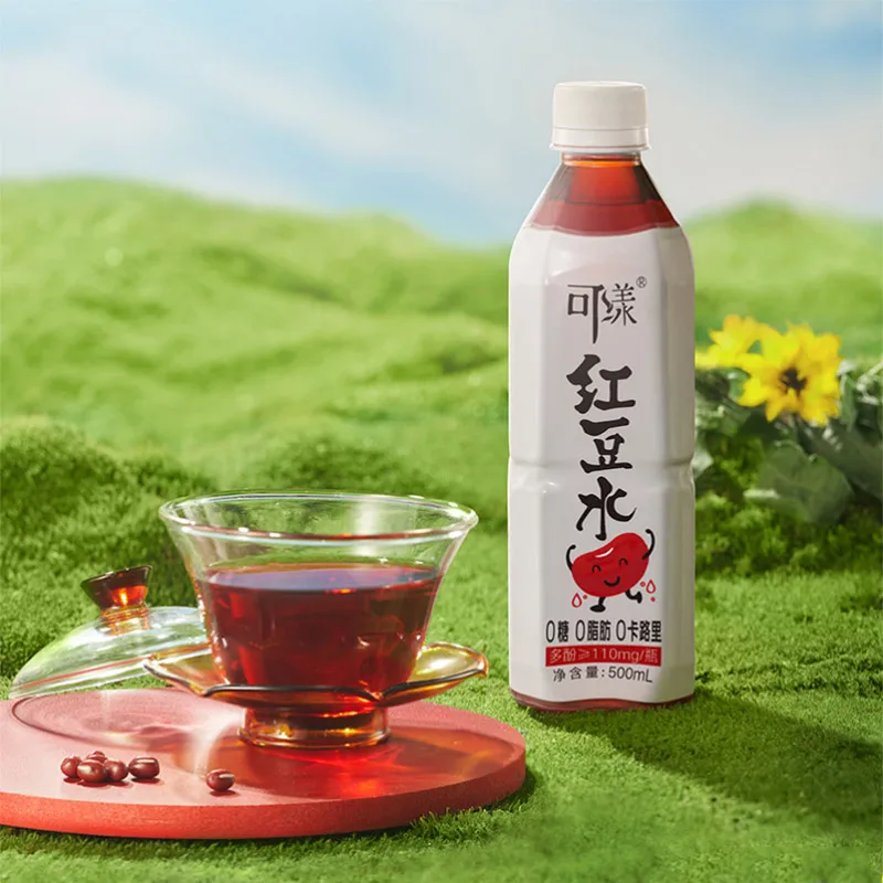 Red bean and barley water zero sugar zero card zero fat drinking water barley water sugar-free grains and cereals drink 500ml