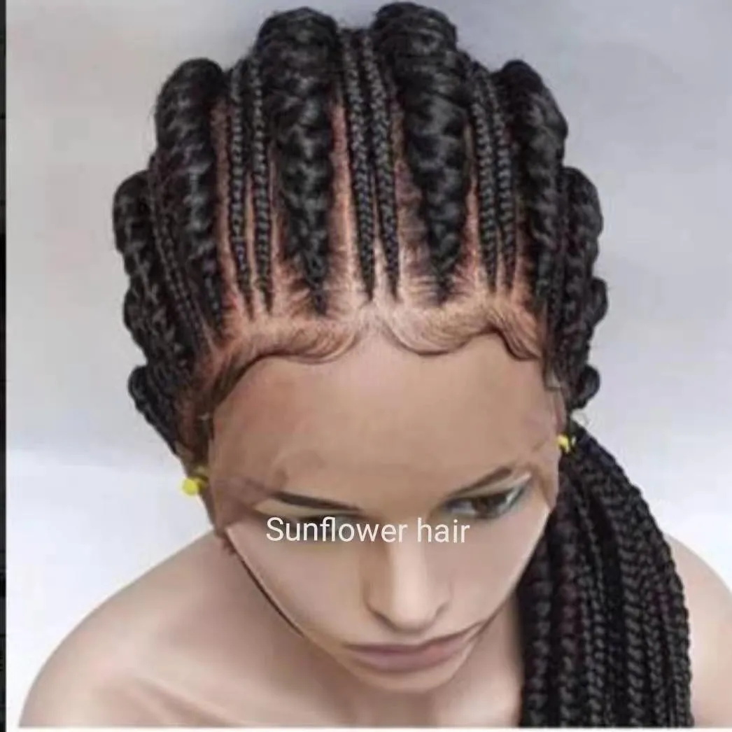 Парик из плетеных синтетических волос, со шнуровкой спереди