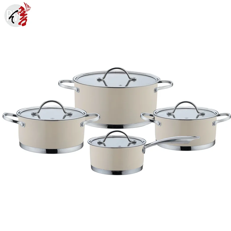 Realwin  cooking pots wholesale Customized kitchenware nonstick stainless steel cookware sets