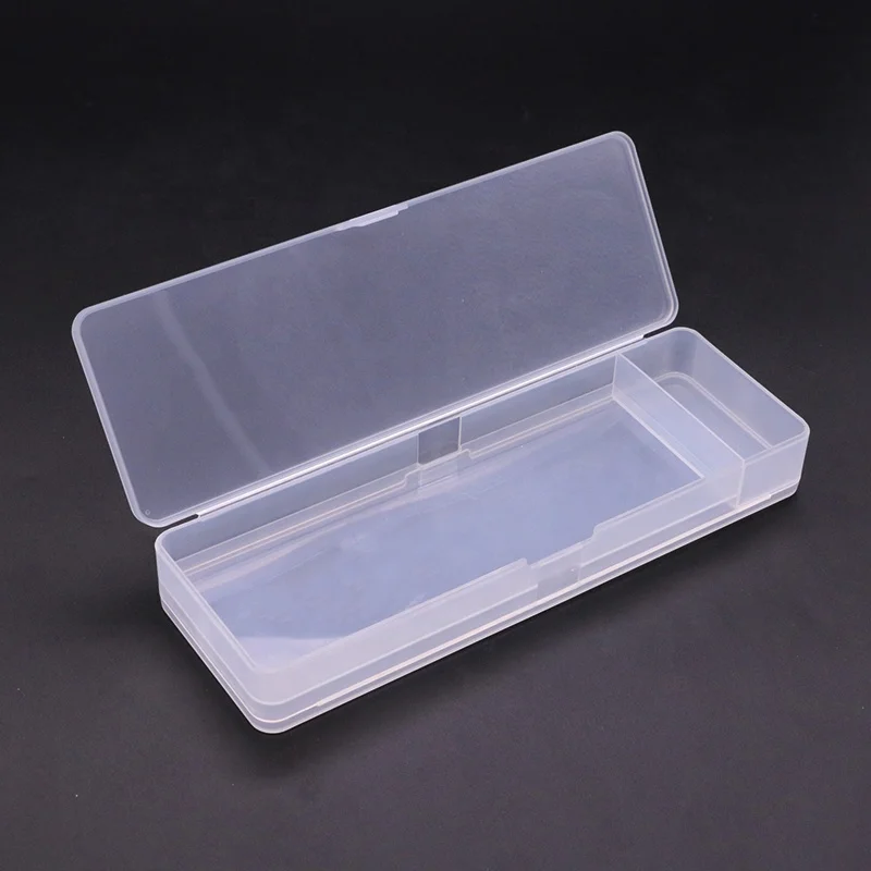 Factory Direct Sale Double-open Design Cases New Plastic Pencil Case Kids Pencil Case Pencil Box Transparent 3 Pack 1000