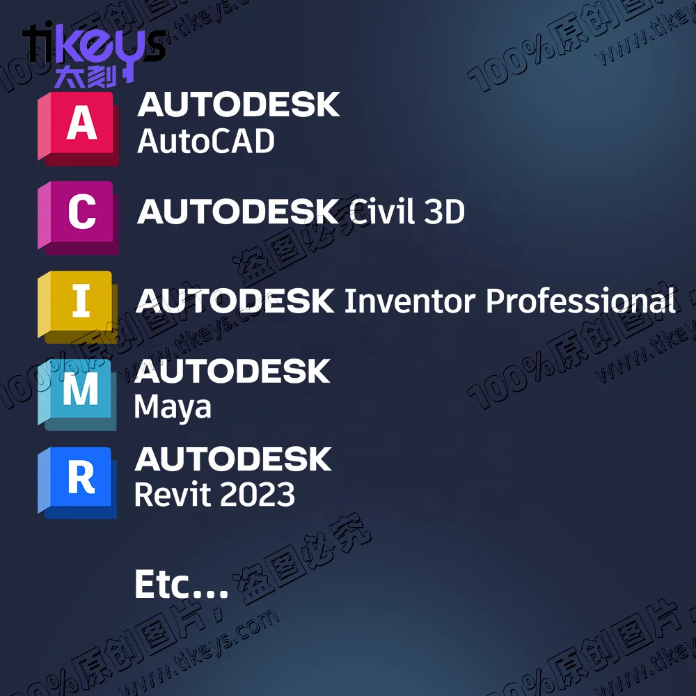 24/7 Online License Key Autodesk All Apps 3 Year Subscription 2024/2023/2022/2021 Mac/PC AutoCAD Drafting Drawing Tool Software