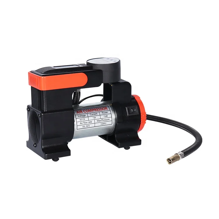 Одноцилиндровый цифровой автомобильный воздушный насос, автомобильный воздушный компрессор с подсветкой, 12 В постоянного тока