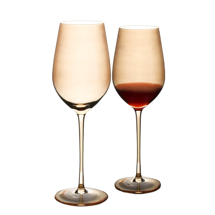 2023  Fancy Hand-blown Crystal Red wine glass set Clear or coloured Crystal Wine Glasses Universal Red Wine Glass