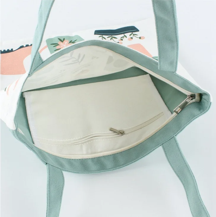 Shopping tote bag folding recycle custom logo biodegradable canvas cotton foldable customized reusable shopping bags