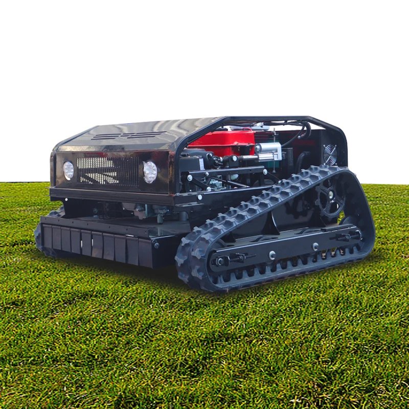 Customized Small Crawler Remote Control Mower Farm Grass Blade Automatic Lawn Mowing Robot Simple Commercial Lawn Mower Price