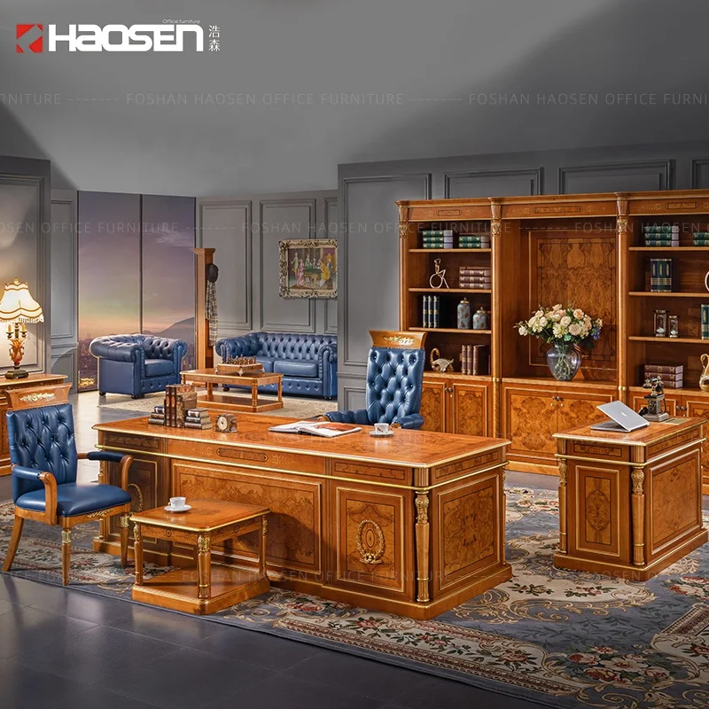 upscale gorgeous Wooden chairman escritorio executive desk royal office furniture Carving BOSS office desk
