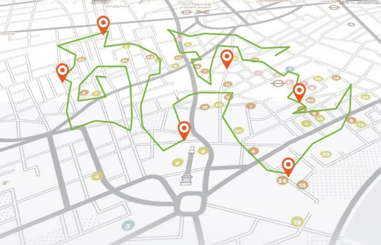 GPS data logger track