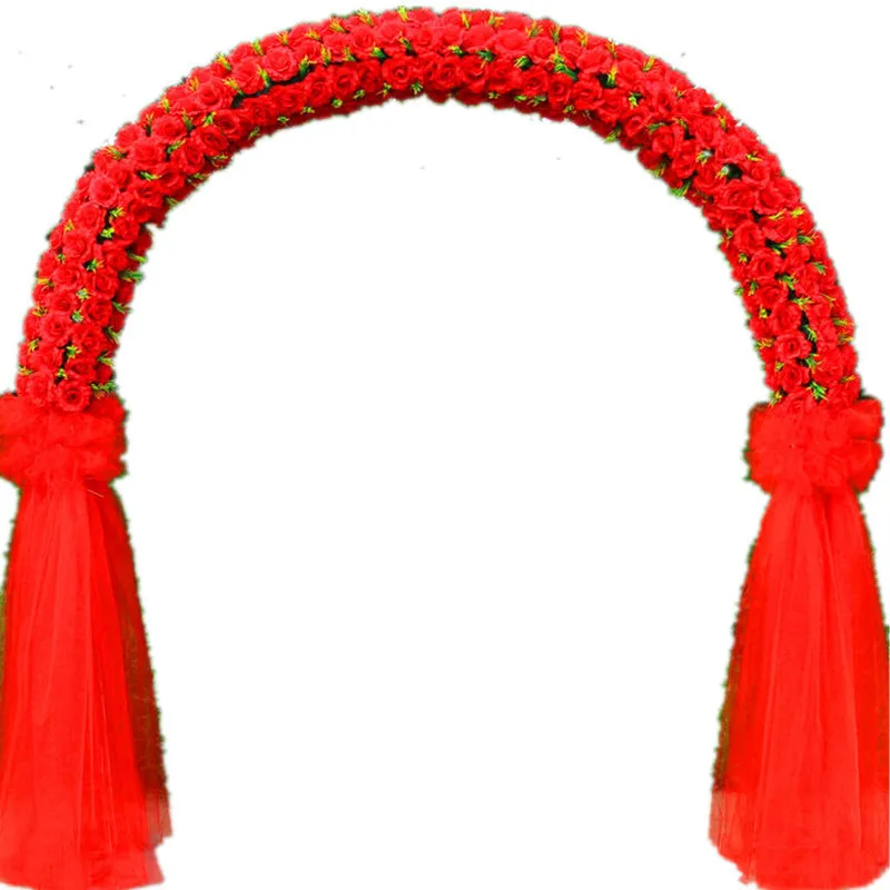 Wedding Metal Arch Artificial Flower Arch Flower Stand for Wedding Celebration Opening