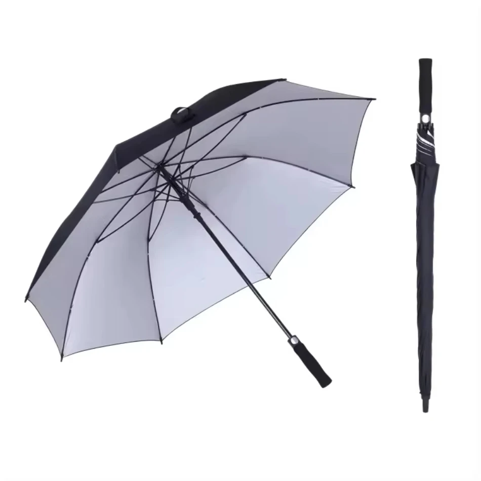 Custom Print Logo Golf Umbrella with Fiberglass Shaft Strong Stick Gift Umbrella for Advertising and Promotions