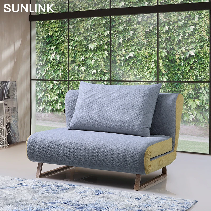 Hot Sale High Quality Simple Space Saving Home Lazy Furniture Living Room Couch Sofa Bed Foldable Folding Chair Single Sofa Bed