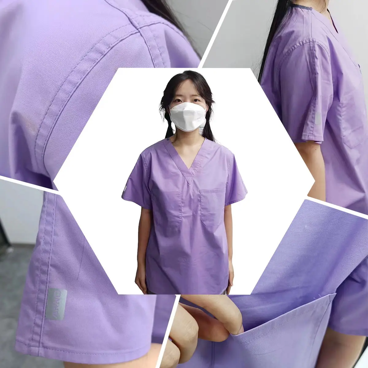 Fashion Black Nursing Hospitales Mens Dress De Greys Designs Uniforme Sleeve Staff Nurse Cotton Patient Hospital Uniform Fabric