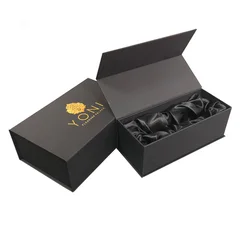 Matt Black Luxury cardboard wine glass box packing printing gift boxes for wine glasses packaging