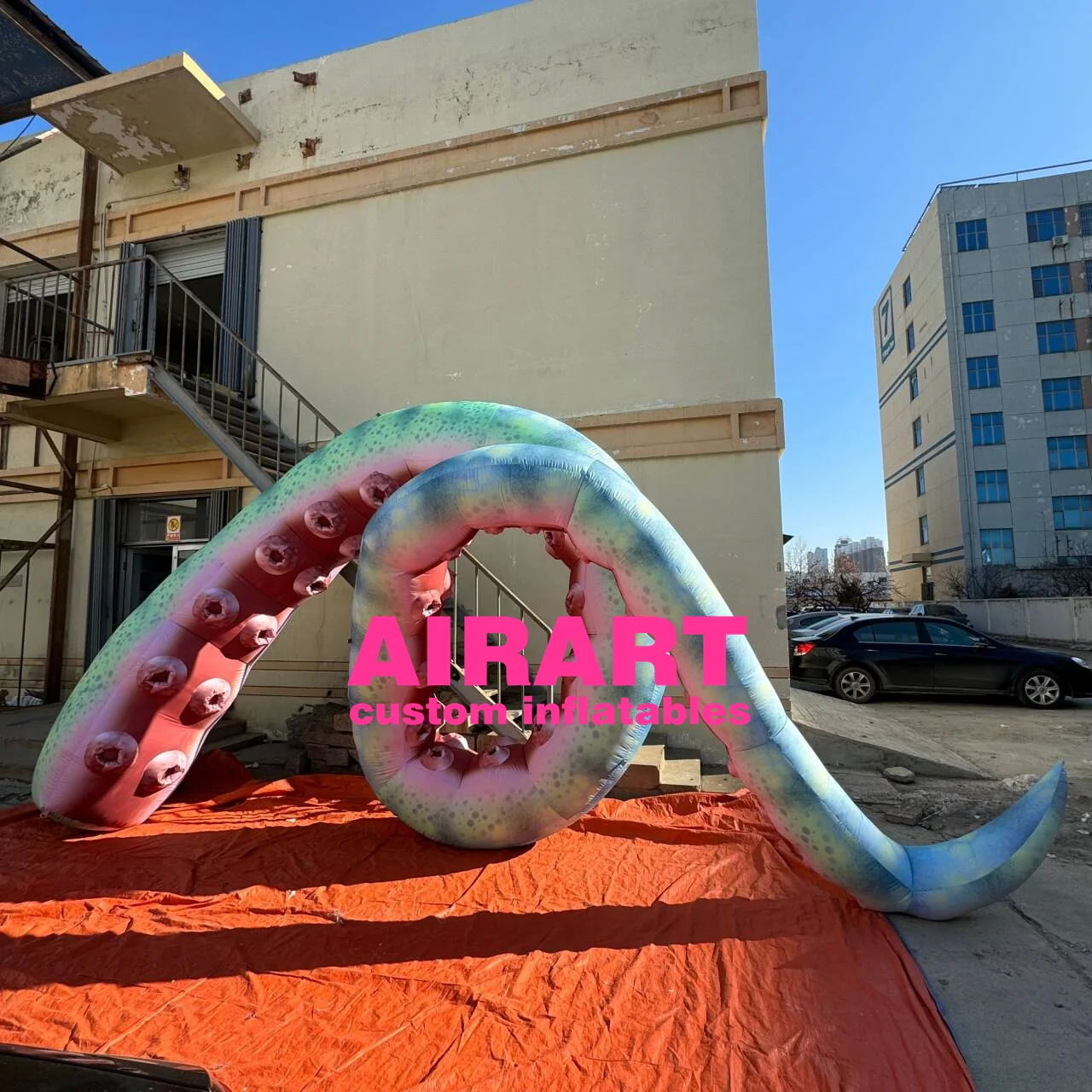 Giant roof decoration inflatable octopus tentacle inflatable squid