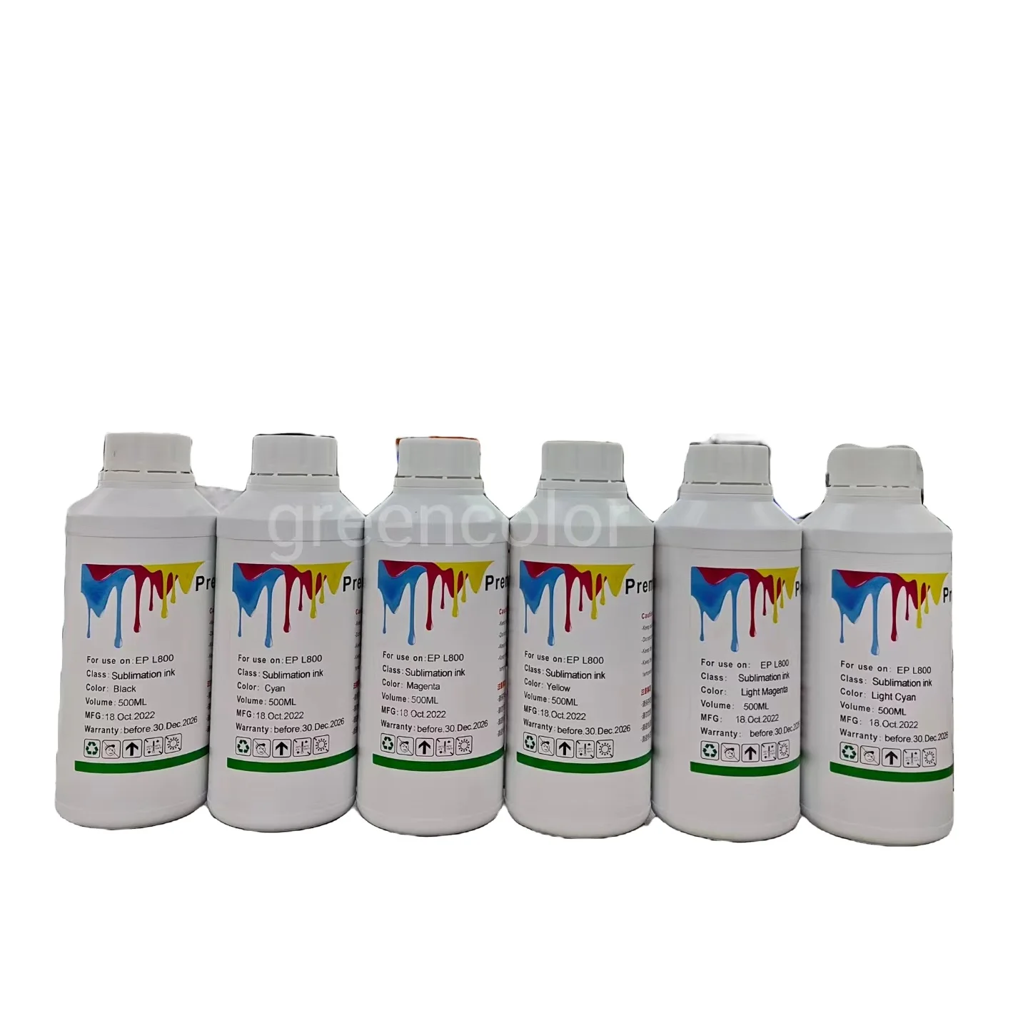 Ink sublimation 1L 1000ml refill dye sublimation c m k y white ink for epson mimaki ts55-1800 ts100-1600