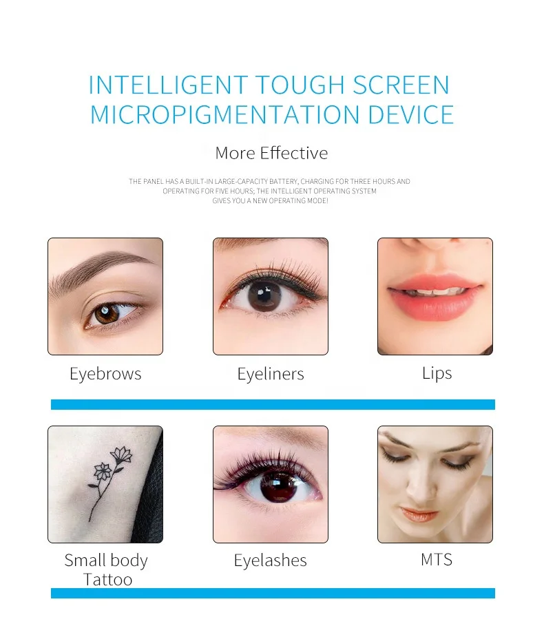 JiDragon Touch Screen Digital Permanent Makeup Machine Tattoo Machine Pen Kit for Training Academy