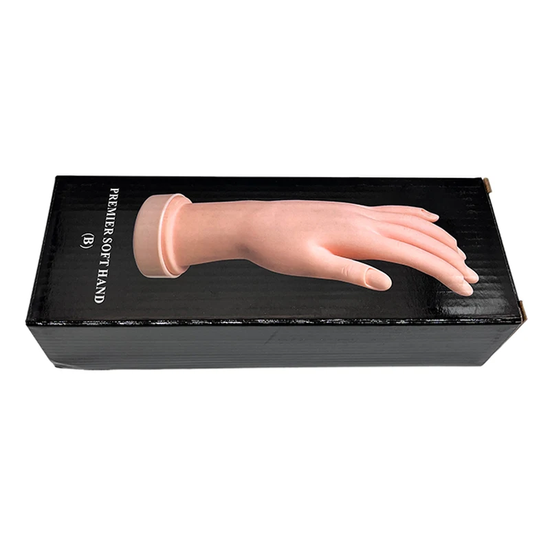 Movable Beginner Manicure Bendable Prosthetic Removable Mannequin Art Hand Silicone Model Practice Finger Nail Training Tool