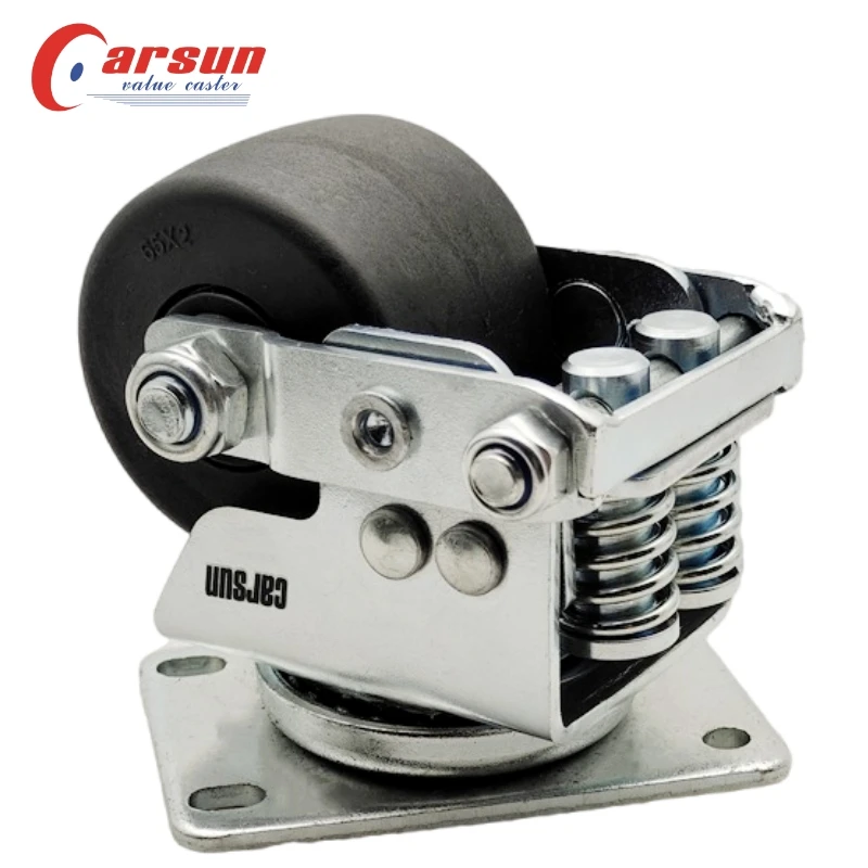 Spring Loaded Castors Shock Absorbing Caster Wheels