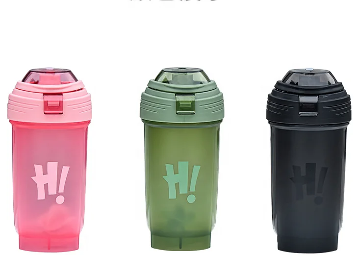 Customized Shaker Water Bottle Blender Shaker Bottle Custom Gym Protein Bottles Print Logo Sport Plastic BPA Free Promotion