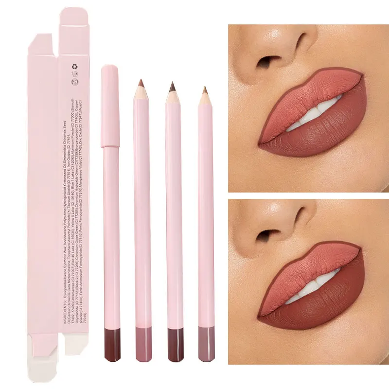 Wholesale High Pigment Lipliner Vegan Lip Liners Custom Private Label Lipliner Pencil Lip Liners Dark Skin