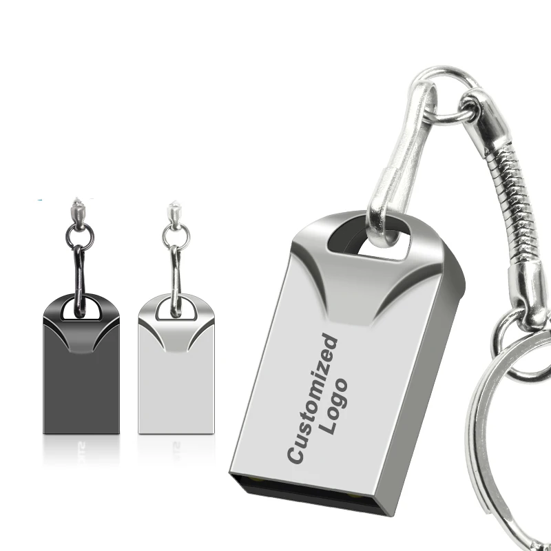 Mini Pendant Usb Flash Drive 8gb 16gb 32gb 64gb Vehicle Usb Memory Stick Metal Pendrive