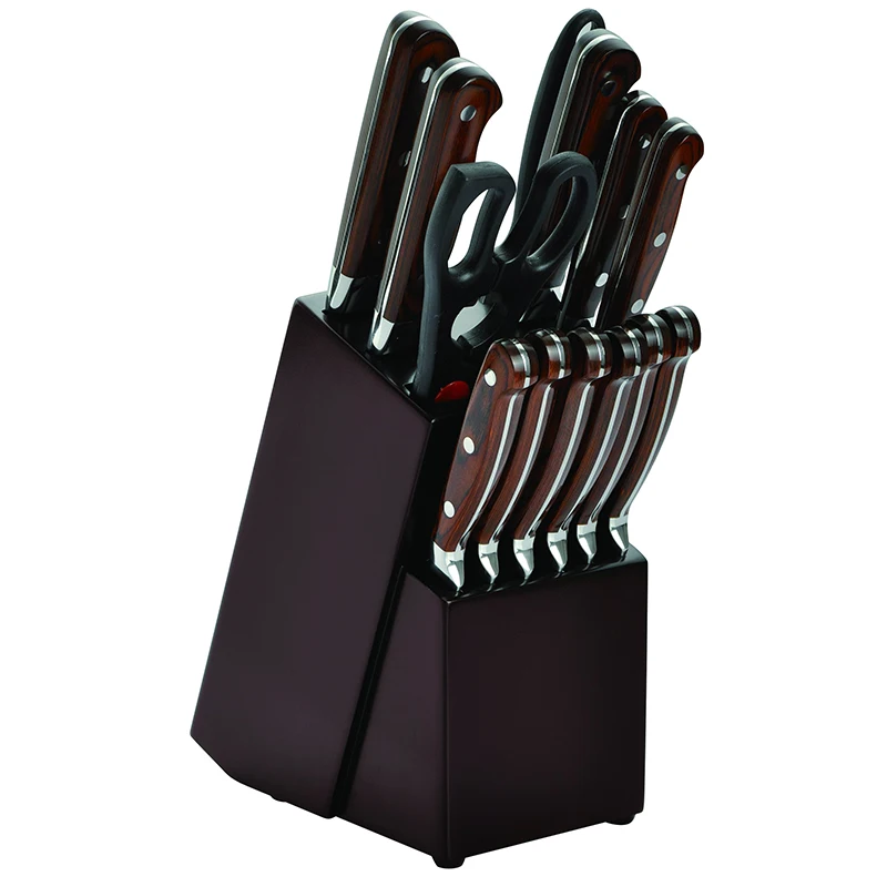 Premium Stainless Steel Utility Kitchen Knife Set With Block