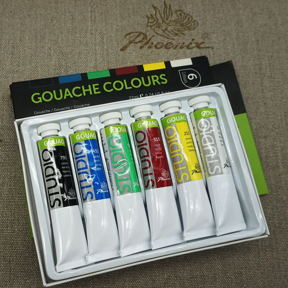 Poster color paint factory 6 colors Set gouache color washable painting colors