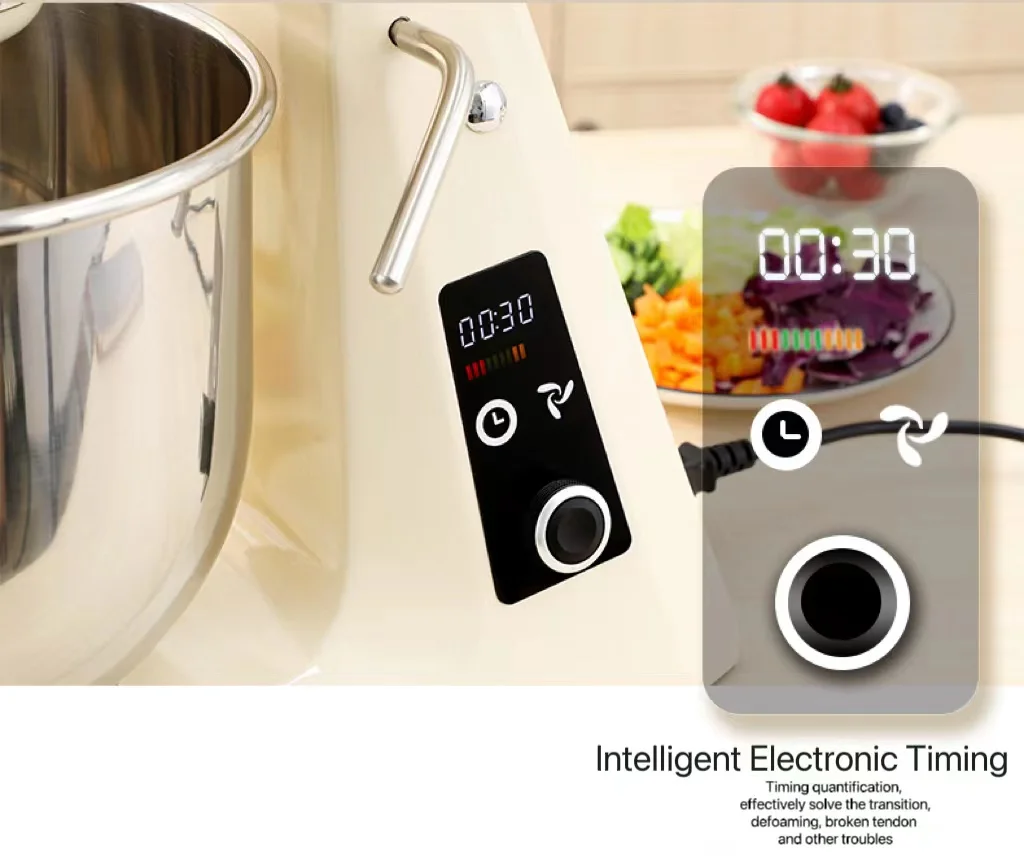 7L Commercial Stand Food Mixer with Electronic Screen Kitchen Cake Mixing Machine Catering Equipment for Bakery