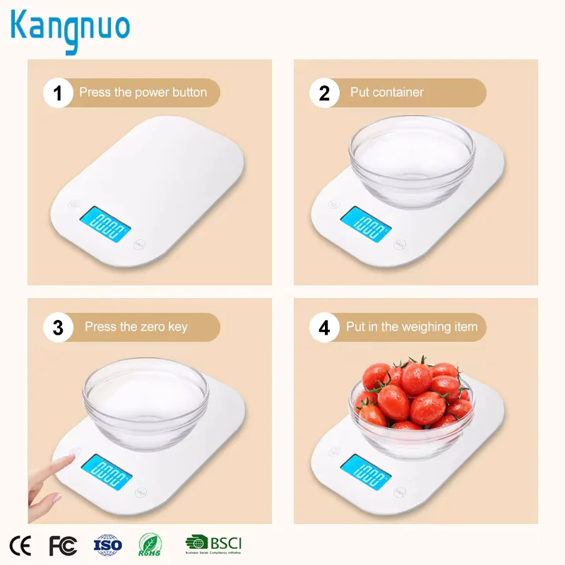 Accurate 5kg 10 kg Plastic Electronic Cooking Baking Weight Measuring Balance Food Scale Digital Kitchen Scale With LCD Display