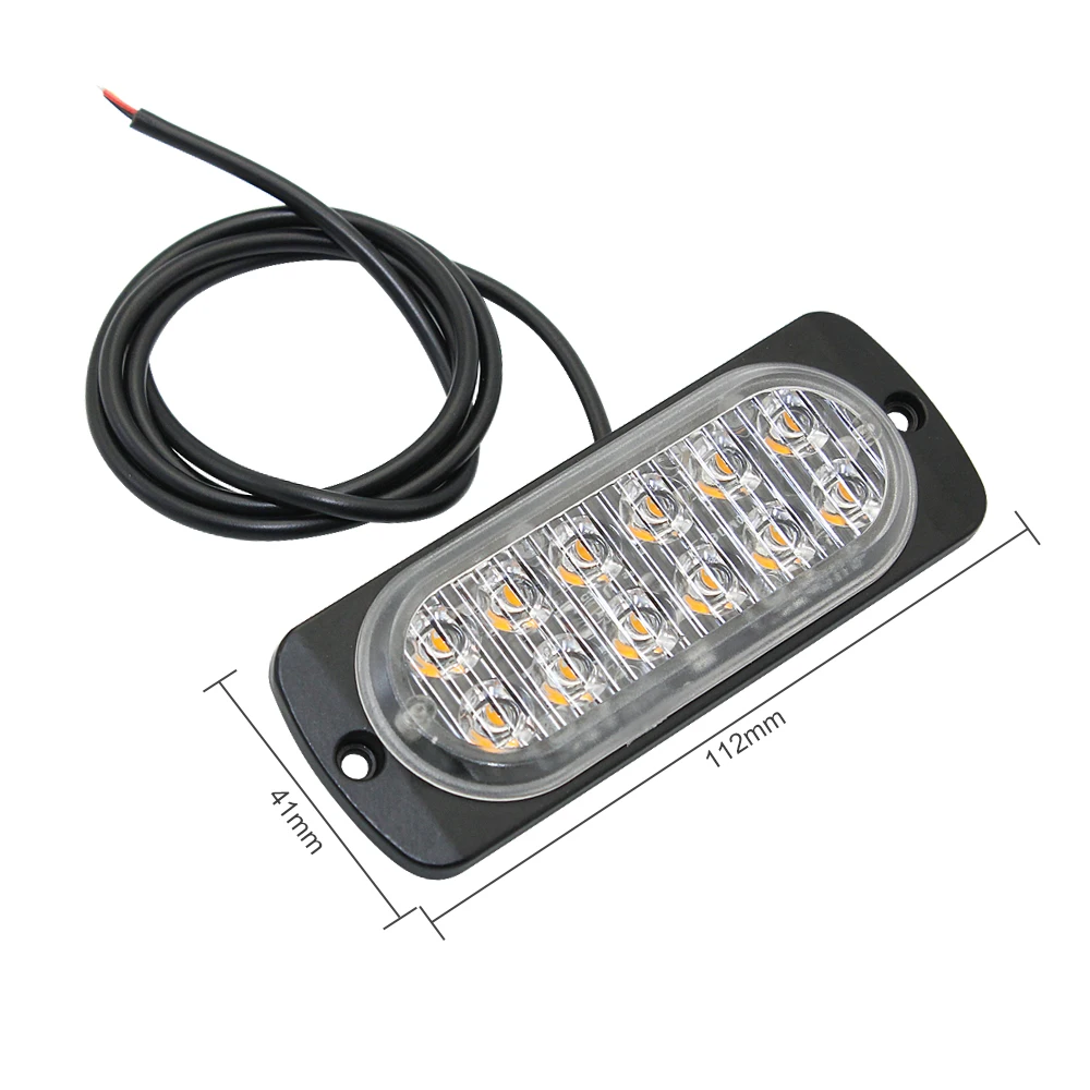 
Emergency Light 10-30V 12 LED Strobe Lights Warning Grille Colorful Flashing Truck Car Motorcycle Beacon Lamp Traffic Breakdown 